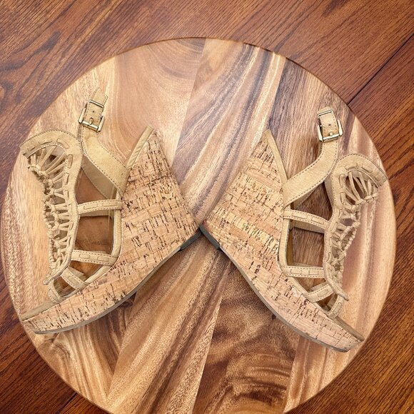 Cork heel Wedge Sandal - Picture 6 of 7